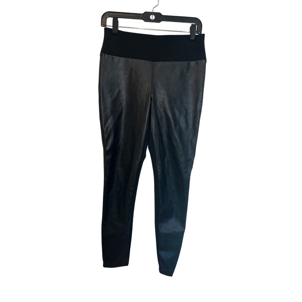 ⭐️ Women’s I.N.C. Full Length Black Faux Leather Leggings. Size 8